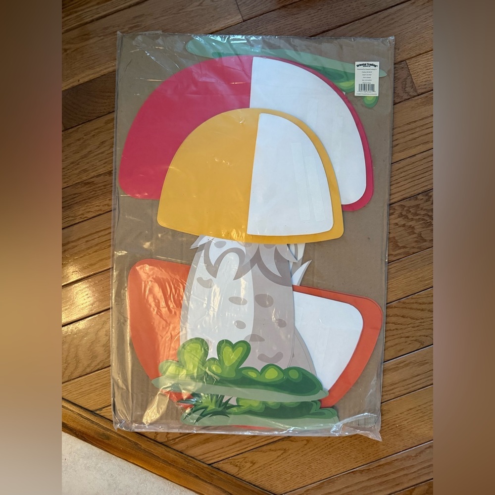 NWT Jumbo mushroom cutouts for party decorations by oriental trading